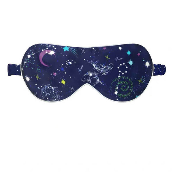 Schlafmaske aus Seide mit Sternzeichen für Damen und Herren 100%Seide Augenmaske Luxuriöse Schlafmaske