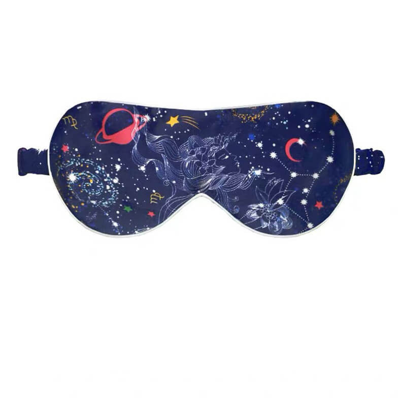Schlafmaske aus Seide mit Sternzeichen für Damen und Herren 100%Seide Augenmaske Luxuriöse Schlafmaske