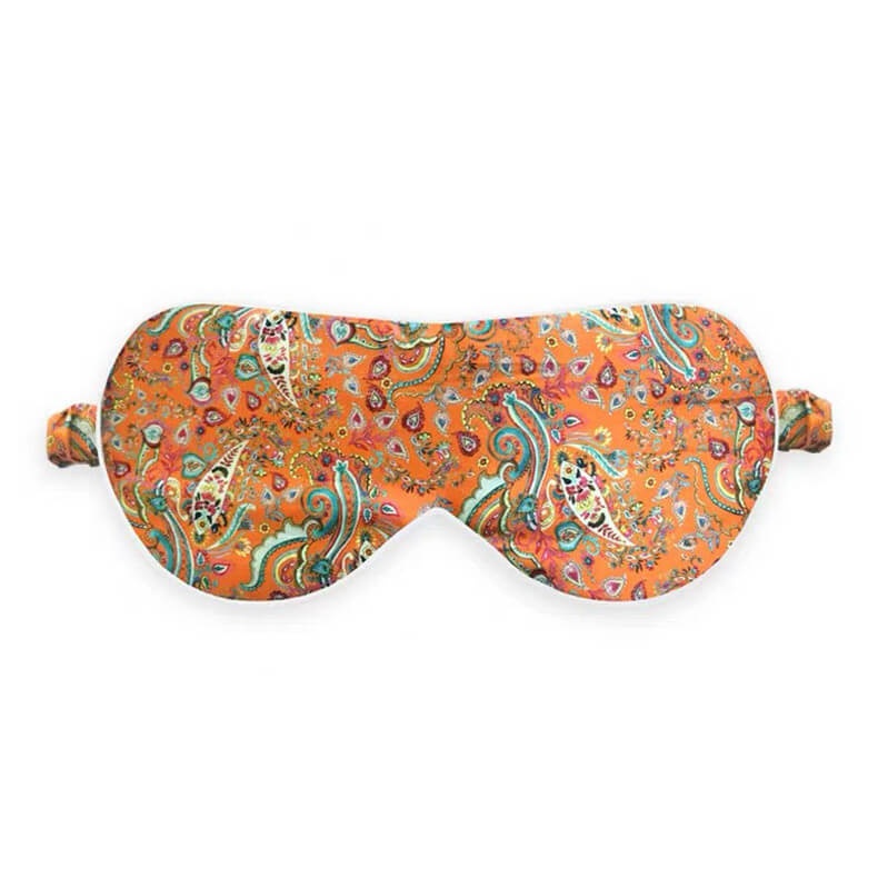 Luxuriös Schlafmaske aus Seide Augenmaske aus Seide mit Blumendruck Hochwertige Schlafmaske Seide